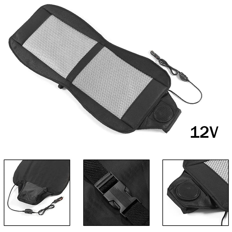 Car Seat Cooling Cushion – 12V 8-Fan Ventilated Seat Pad for Summer
