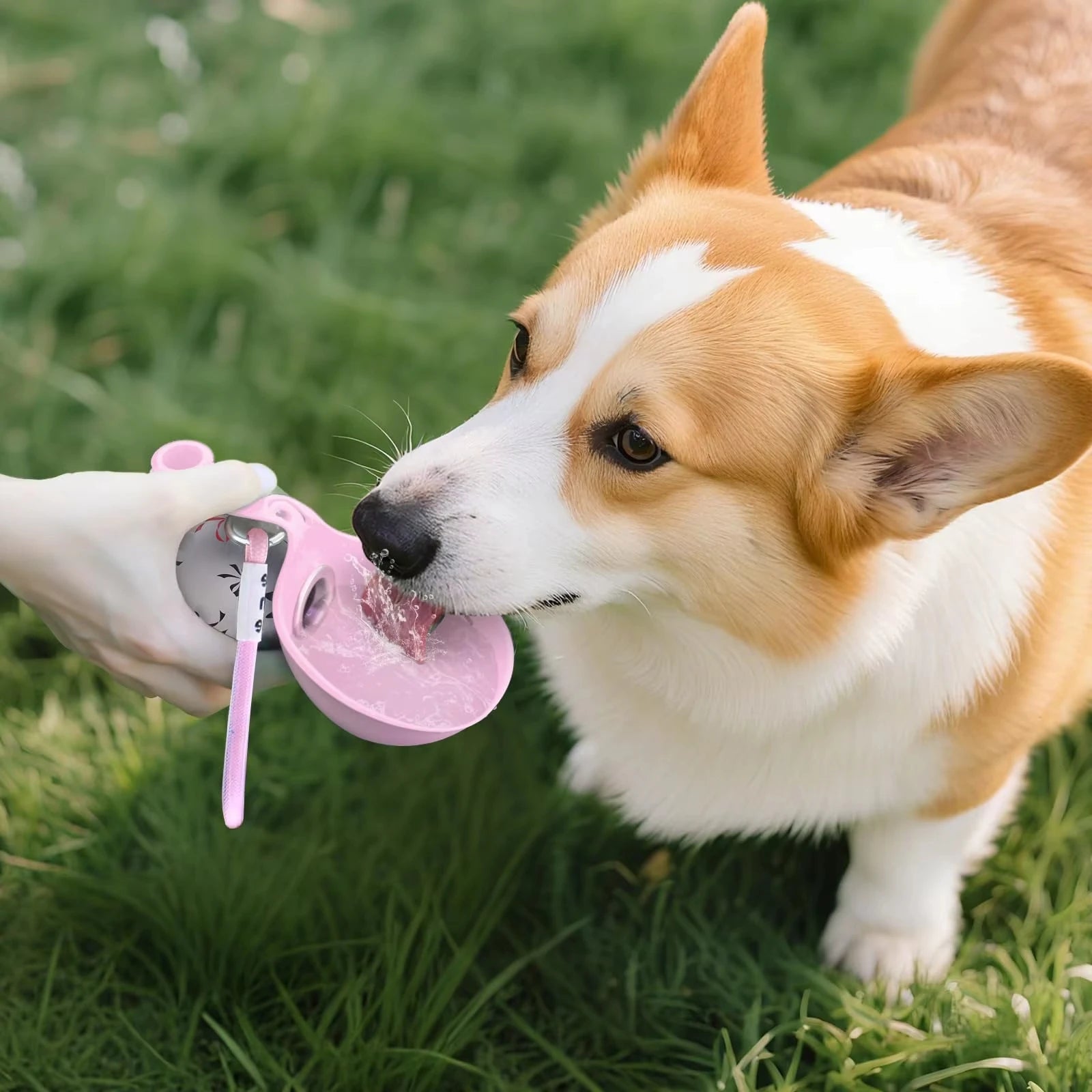 2-in-1 Portable Dog Water Bottle — Leak-Proof Travel Bottle with Stainless Steel Body