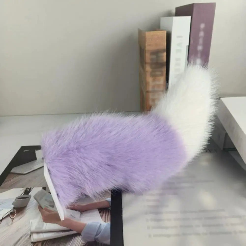 Electric Wagging Fox Tail Car Decoration – Remote Control Plush Tail for Motorcycle & Scooter