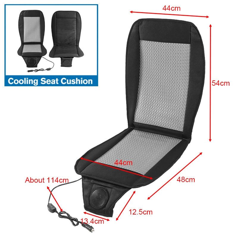 Car Seat Cooling Cushion – 12V 8-Fan Ventilated Seat Pad for Summer
