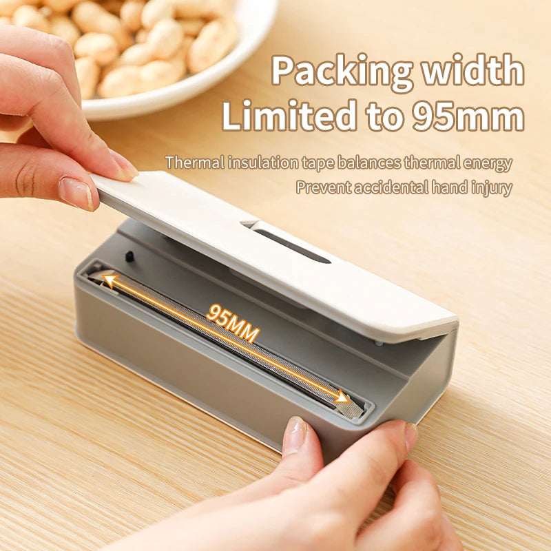 Mini Rechargeable Bag Sealer & Cutter — 2-in-1 Handheld Heat Sealing Machine with LED Display