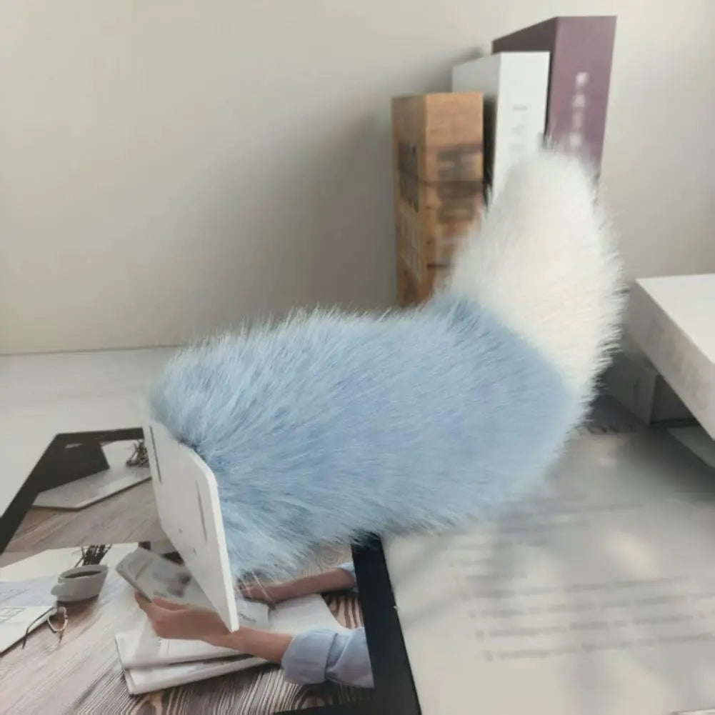 Electric Wagging Fox Tail Car Decoration – Remote Control Plush Tail for Motorcycle & Scooter