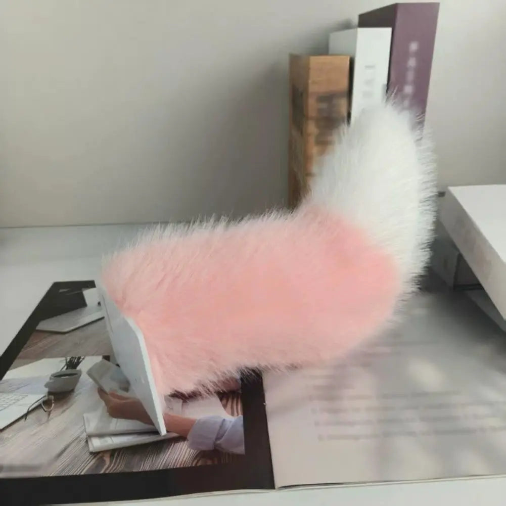 Electric Wagging Fox Tail Car Decoration – Remote Control Plush Tail for Motorcycle & Scooter