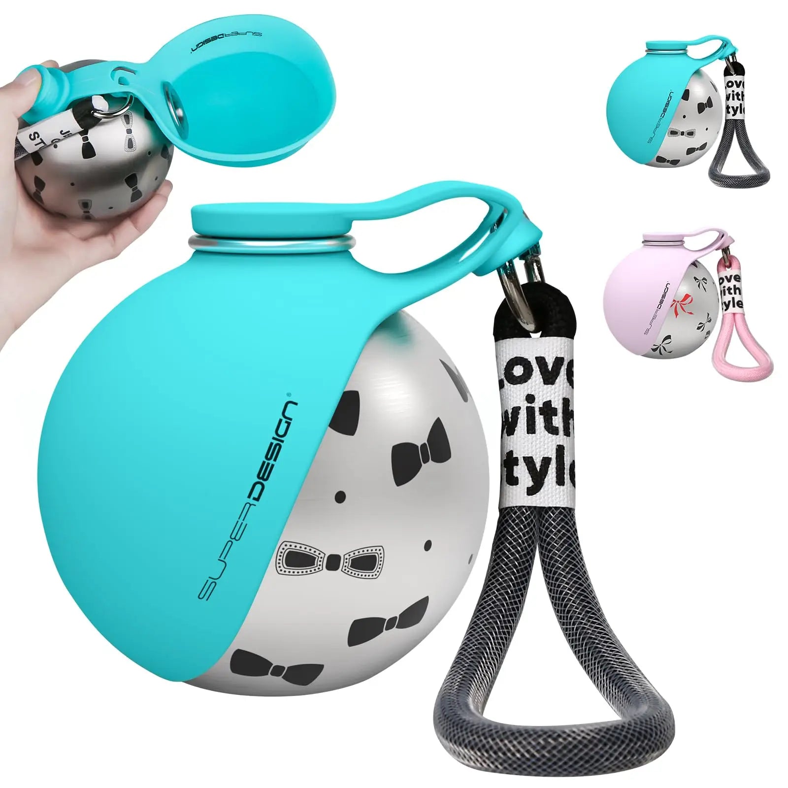 2-in-1 Portable Dog Water Bottle — Leak-Proof Travel Bottle with Stainless Steel Body
